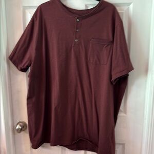 Men's Maroon Henley Shirt